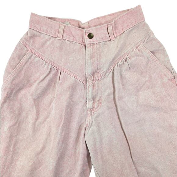 Smacs | Vintage Pleated Pink Jeans | Size 24 Waist - Picture 2 of 7